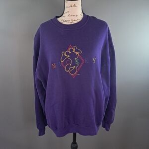 Vintage 90s Disney Mickey Unlimited Mickey Mouse Sweatshirt Purple Size XL
